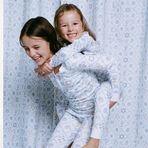 12 - 18 month LoveShackFancy x Roller Rabbit Kids Starry Nights Lattice Pajamas